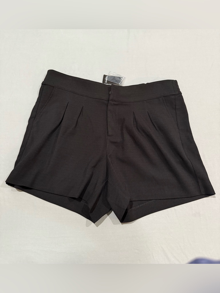 Torrid Wide Leg Studio Pique Shorts In Black